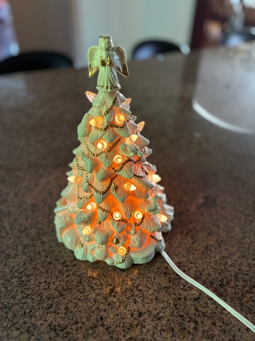 Trimmings Etc Porcelain Lighted Christmas Tree